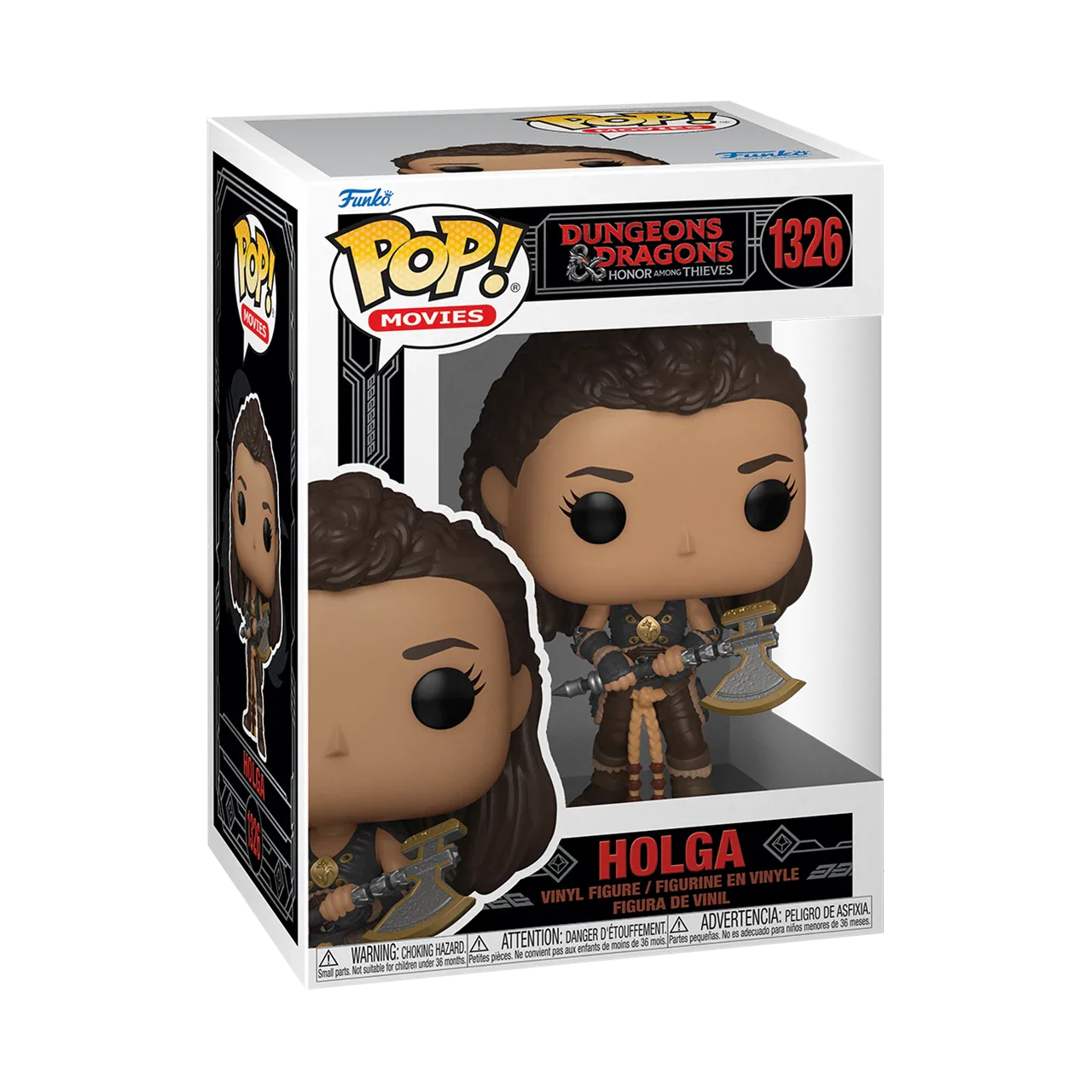 Funko Pop! vinyl figure packaging for 'Dungeons & Dragons' with character illustration on a white background