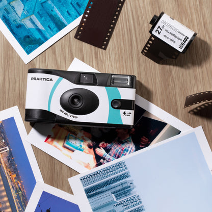 35mm Single Use Disposable Film Camera with Flash - Blue