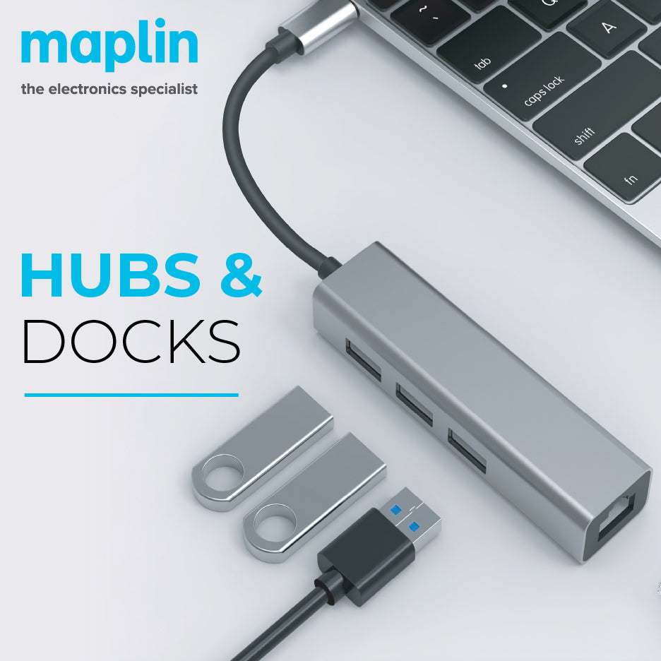 USB-C Multiport Hub to 3x USB-A 3.0 / Gigabit RJ45 - Silver