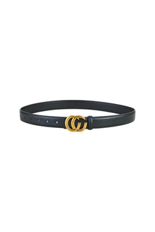 Black Gold Buckle Circle Belt