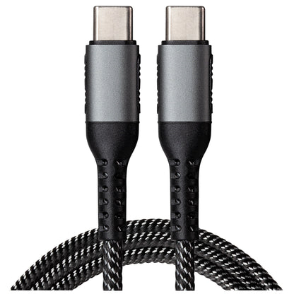 USB-C to USB-C 60W PD Braided Cable - Silver