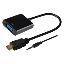 HDMI to VGA Female with 3.5mm Audio Jack Port Adapter