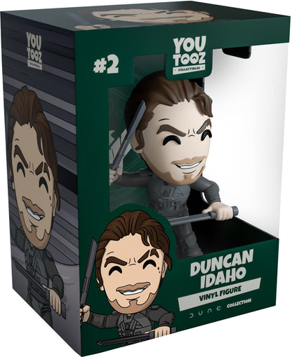 Boxed vinyl figure of Duncan Idaho from YouTooz with character portraits on the sides.