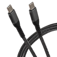 USB-C to USB-C 60W PD Braided Cable - Silver
