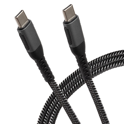 USB-C to USB-C 60W PD Braided Cable - Silver