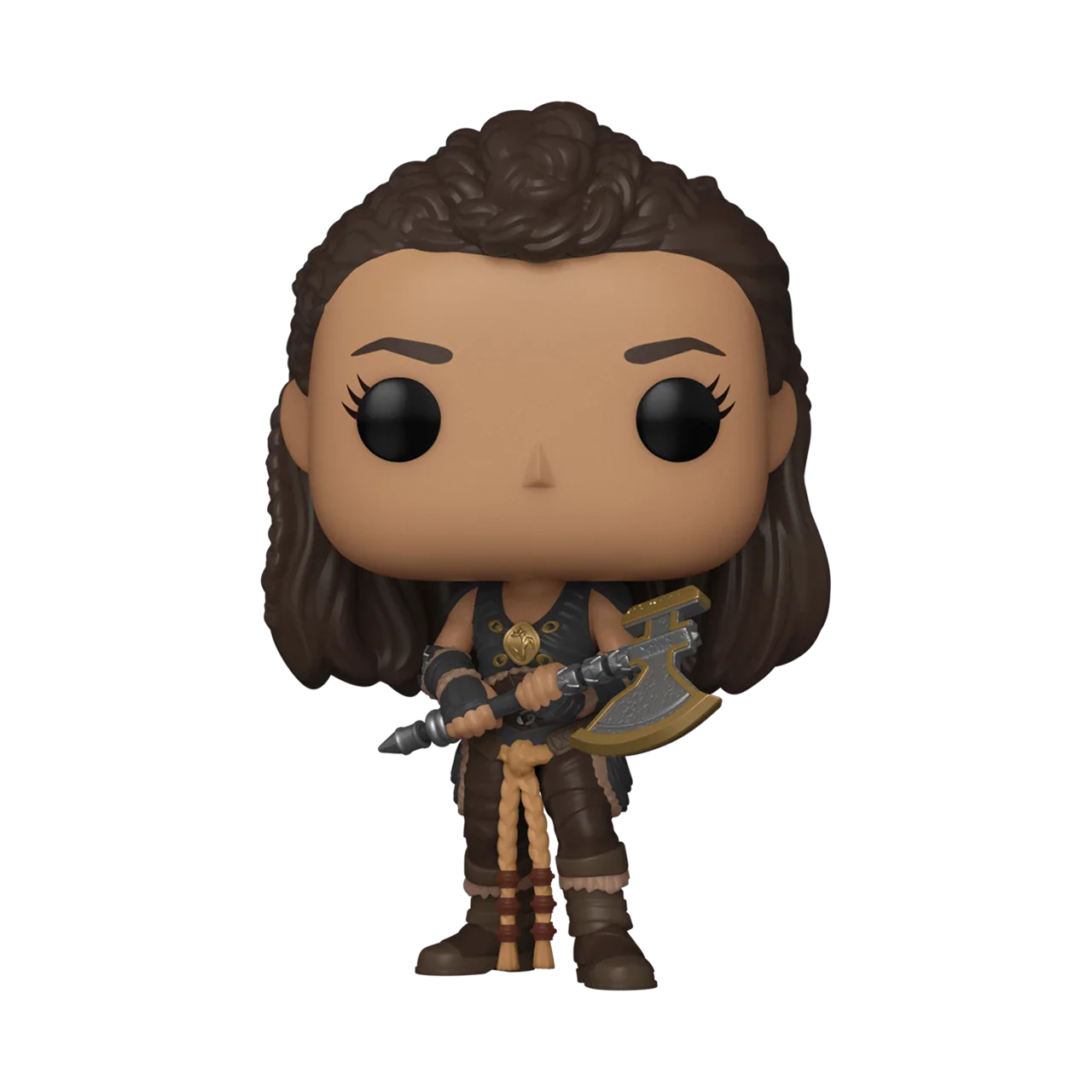 Funko Pop! vinyl figure of a character with long brown hair and armor on a white background