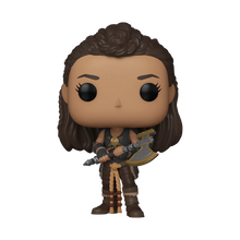 Funko Pop! vinyl figure of a character with long brown hair and armor on a white background