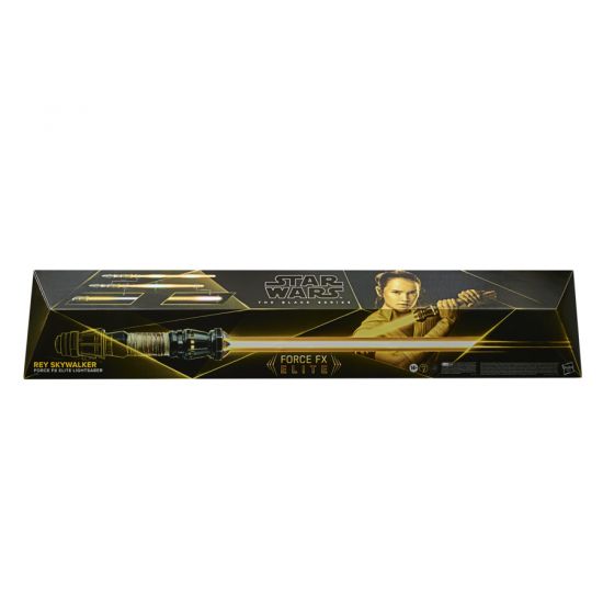 Star Wars lightsaber toy with packaging on a white background