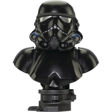 Black stormtrooper bust on a white background