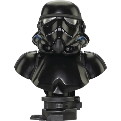 Black stormtrooper bust on a white background