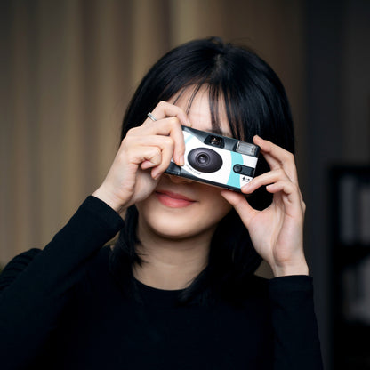 35mm Single Use Disposable Film Camera with Flash - Blue