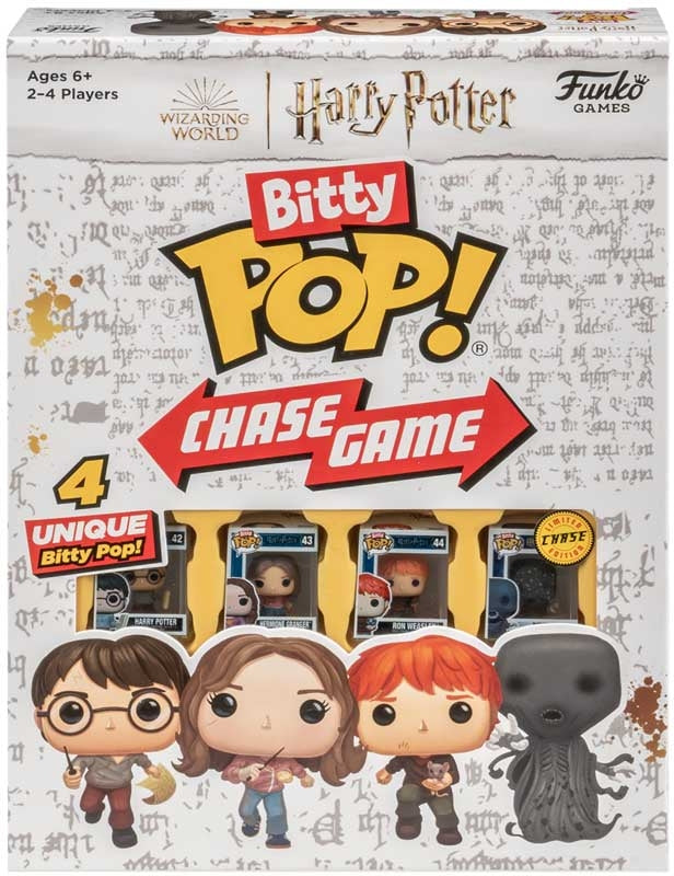 Box of Harry Potter Bitty Pop! Chase Game with character illustrations on a white background