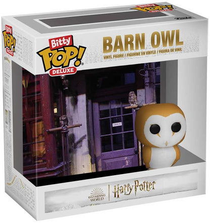 Bitty Pop! Deluxe Barn Owl vinyl figure packaging with Harry Potter branding