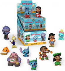 Collection of Disney Lilo & Stitch figurines with packaging on a white background