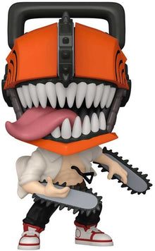 Funko Pop! vinyl figure with a chainsaw helmet and chainsaw, on a white background