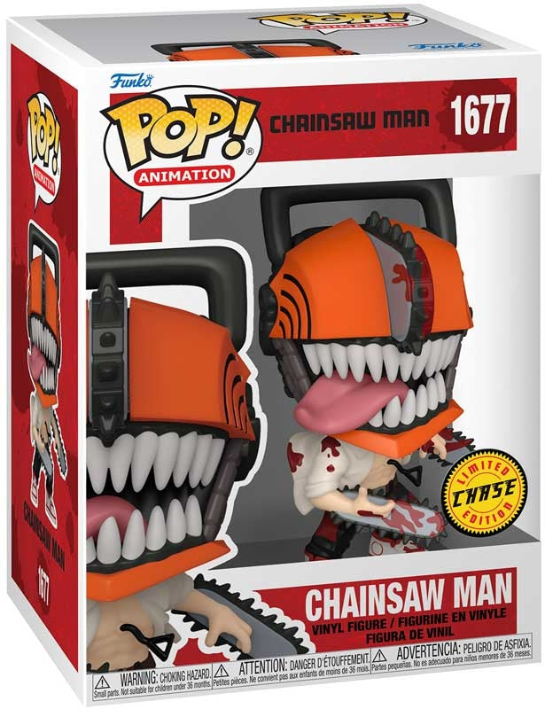 Chainsaw Man Funko Pop! vinyl figure packaging with 'Chase Edition' label