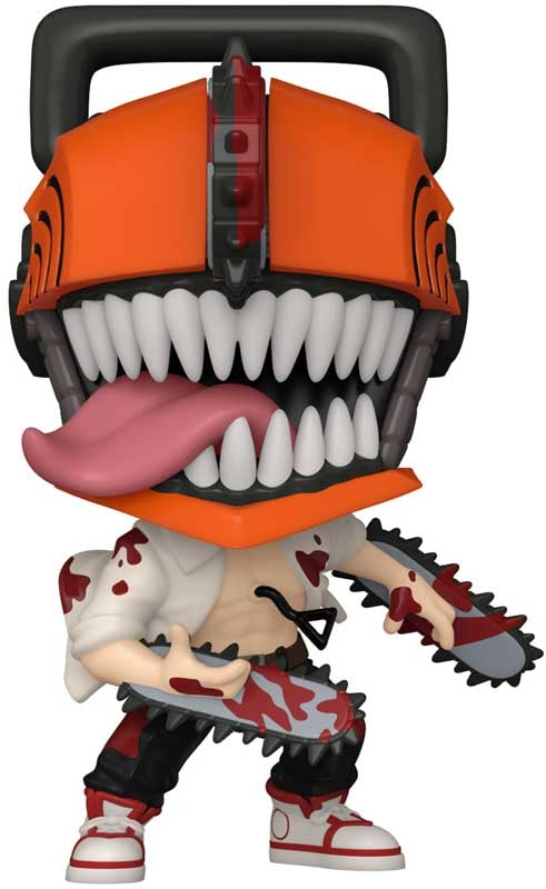 Funko Pop! vinyl figure with a chainsaw helmet and weapon on a white background