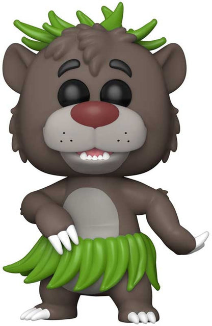 Funko Pop! vinyl figure of Baloo character with brown fur, green hair, and green skirt on a white background