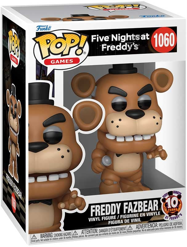 Funko Pop! vinyl figure packaging of Freddy Fazbear from Five Nights at Freddy's