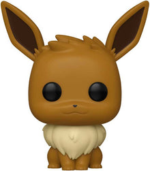Brown and beige figurine eevee with large ears on a white background