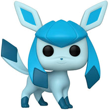 Pokemon glaceon Blue and white cartoon character with large ears on a white background