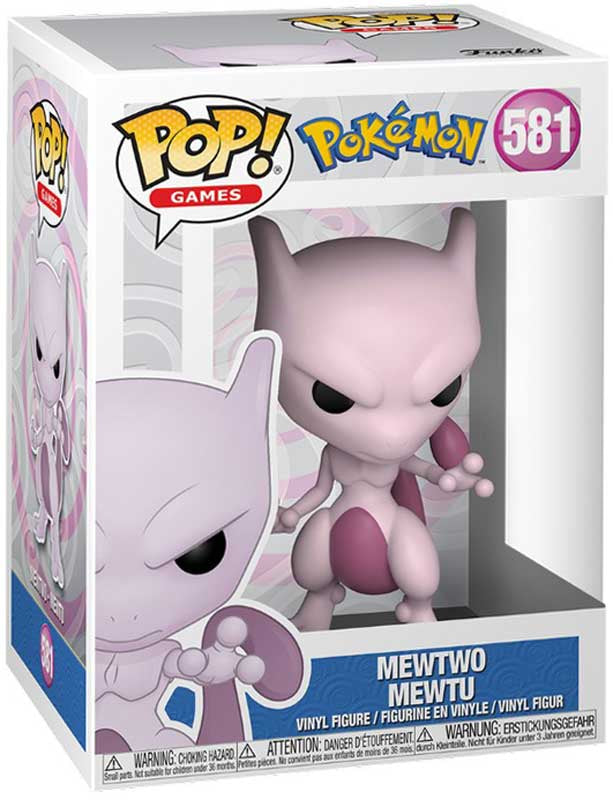 Funko Pop! Games packaging featuring Mewtwo vinyl figure