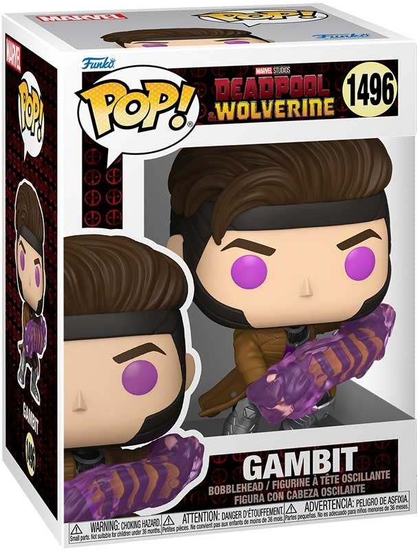 Funko Pop! vinyl figure packaging of Gambit from Deadpool & Wolverine series