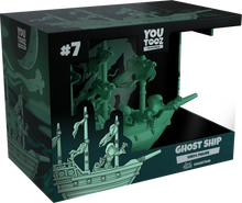 Boxed vinyl figure of a ghost ship from Sea Of Theives with 'You Tooz' branding