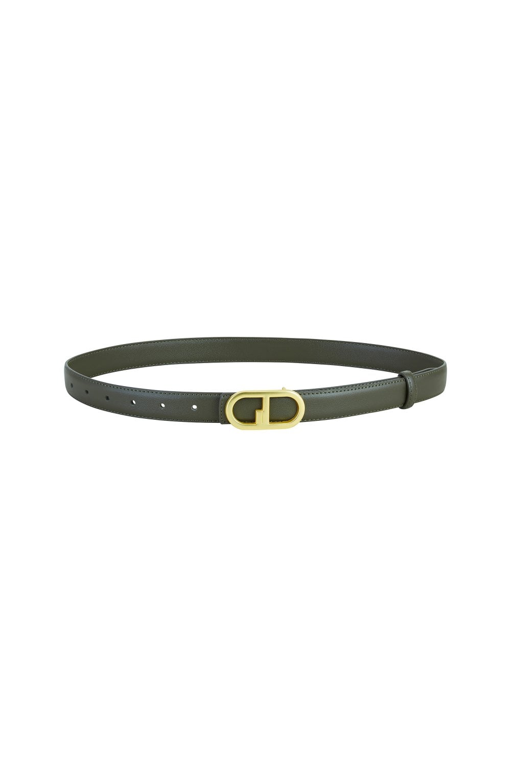 Green & Gold Retro Gold Buckle Belt