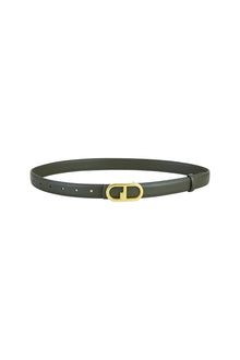 Green & Gold Retro Gold Buckle Belt