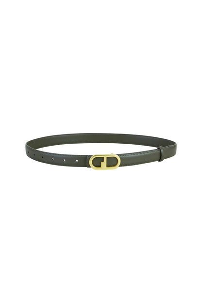 Green & Gold Retro Gold Buckle Belt
