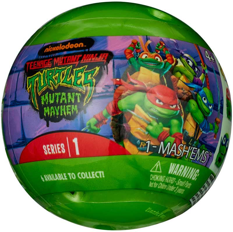 Green toy packaging with Teenage Mutant Ninja Turtles on a white background