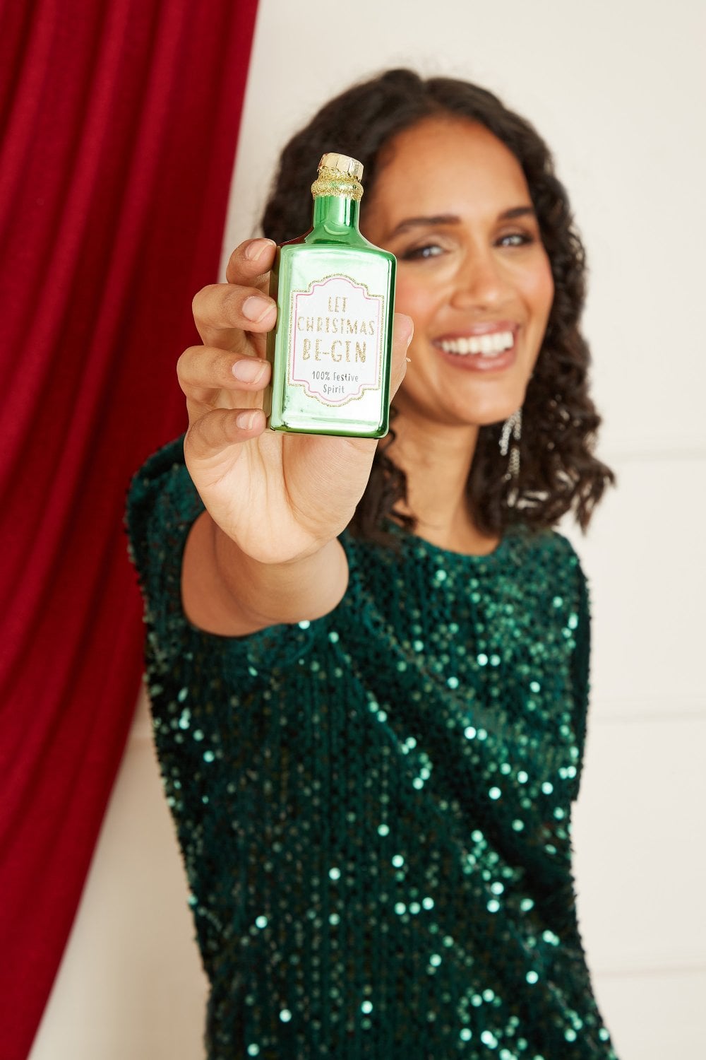 Green Sequin Tunic Dress