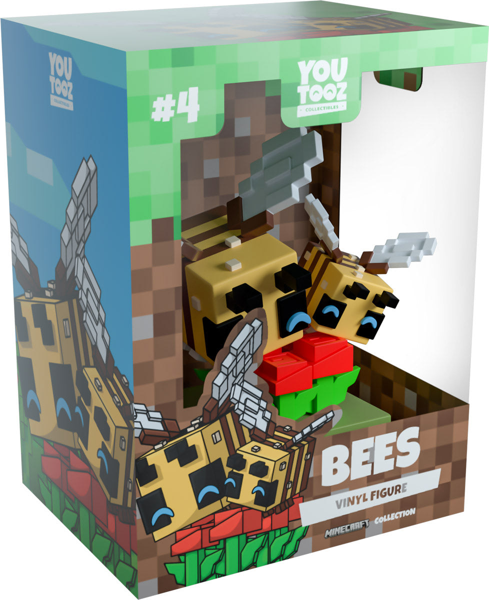 Vinyl figure packaging with 'YouTooz' branding and 'BEES' on a white background