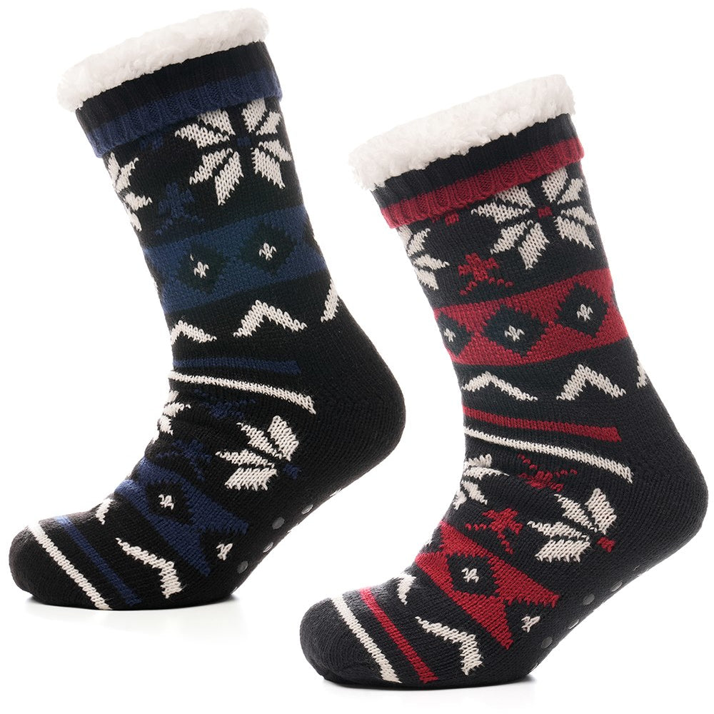 Tom Franks 1 Pair Chunky Knit Sherpa Slipper Socks