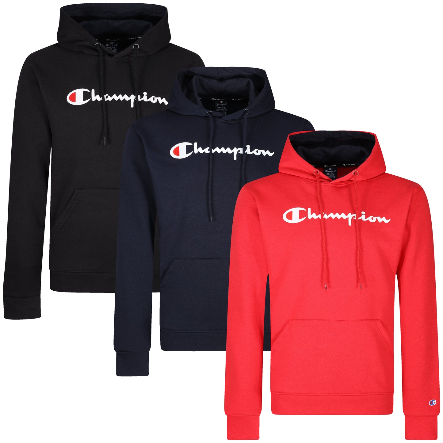Champion Script Logo Hoodie in soft cotton-blend. Stylish, comfortable & casual, perfect for layering up during winter. Shop now at New, Used and More!