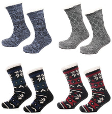 Tom Franks 1 Pair Chunky Knit Sherpa Slipper Socks