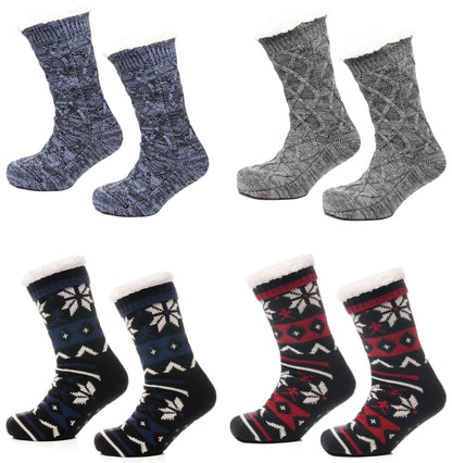 Tom Franks 1 Pair Chunky Knit Sherpa Slipper Socks