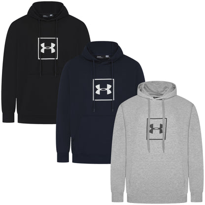 Under Armour Rival Box Logo Fleece Hoodie in soft fleece. Warm, comfortable & stylish for casual wear or workouts. Shop now at New, Used and More!