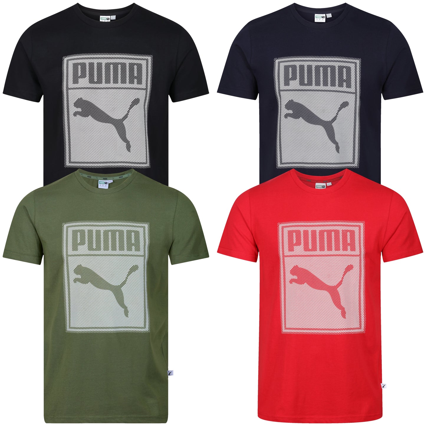 Puma Diagonal Stripe Graphic T-Shirt in soft cotton. Stylish, breathable & comfortable for casual or athletic wear. Shop now at New, Used and More!
