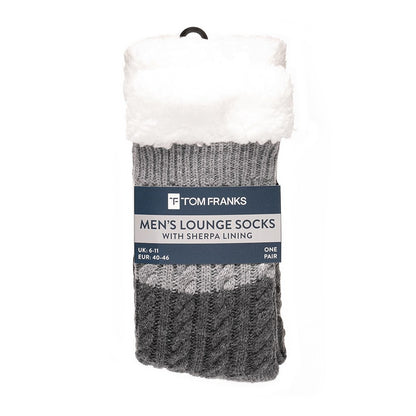 Tom Franks 1 Pair Chunky Knit Sherpa Slipper Socks