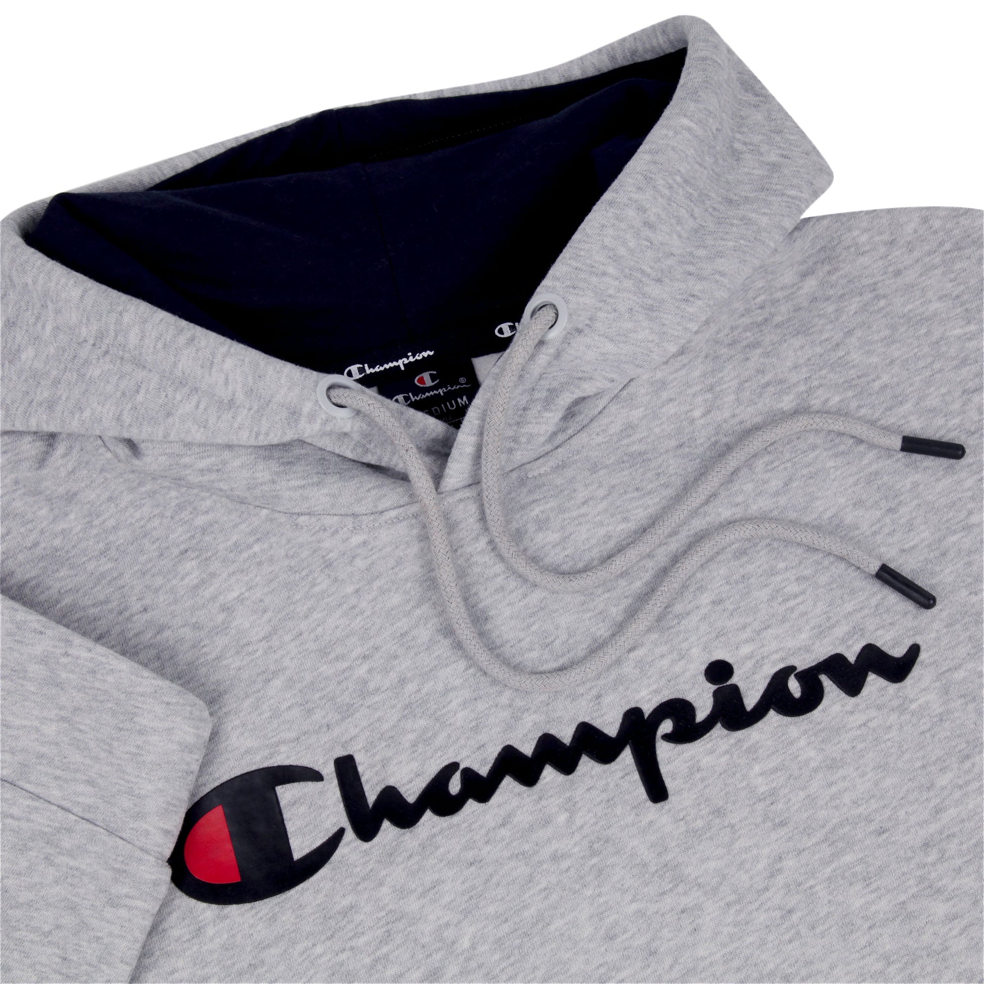 Champion Script Logo Hoodie in soft cotton-blend. Stylish, comfortable & casual, perfect for layering up during winter. Shop now at New, Used and More!