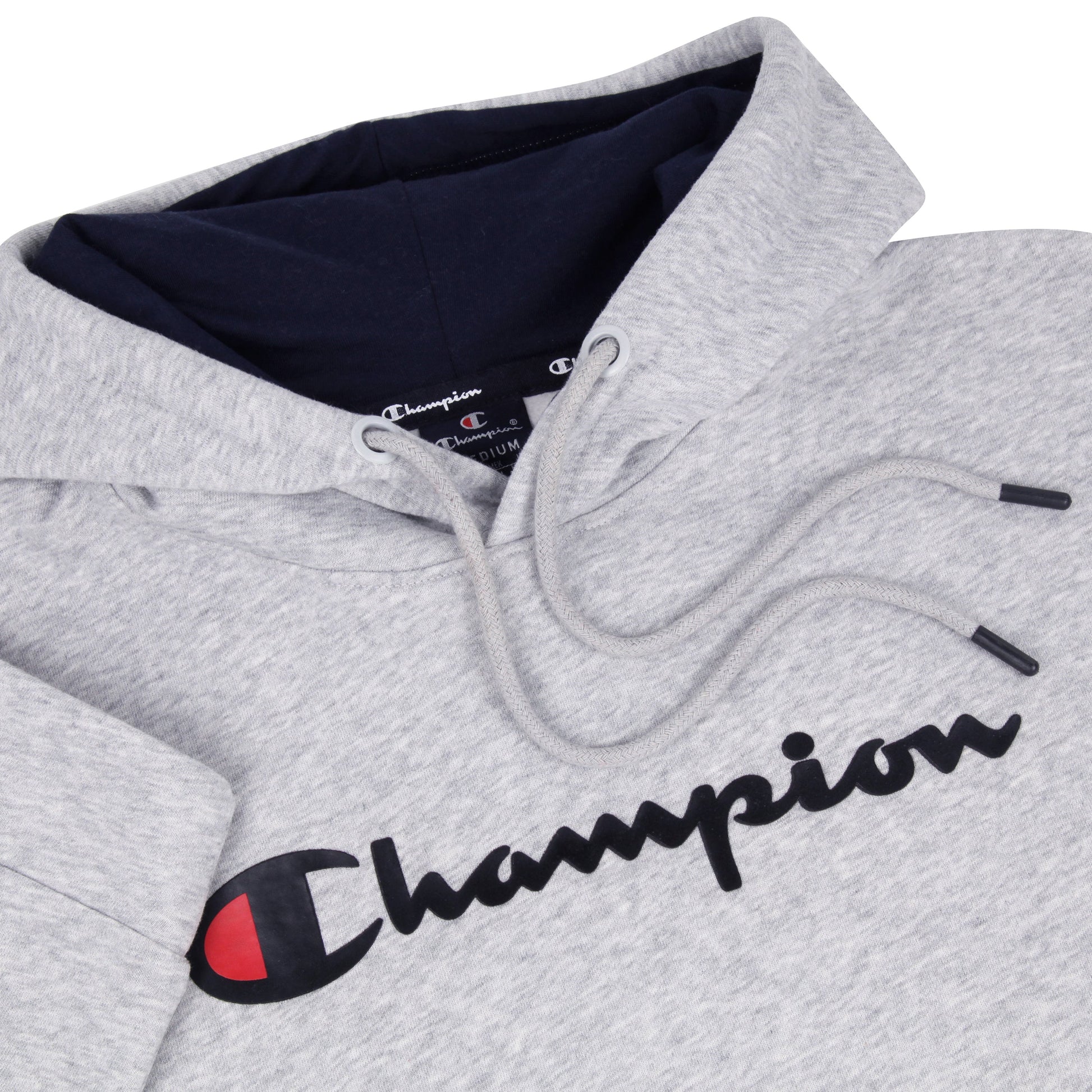 Champion Script Logo Hoodie in soft cotton-blend. Stylish, comfortable & casual, perfect for layering up during winter. Shop now at New, Used and More!