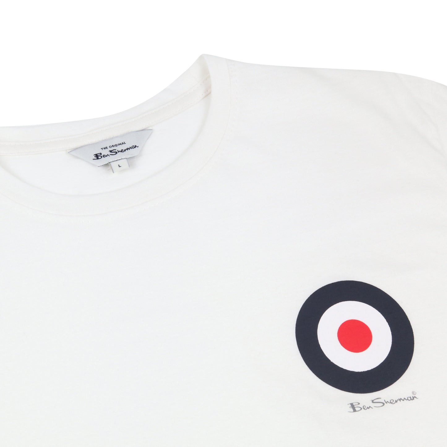 Ben Sherman Crew Neck Target T-Shirt in soft cotton. Iconic logo, stylish fit & everyday comfort. Classic British Style. Shop now at New, Used and More!