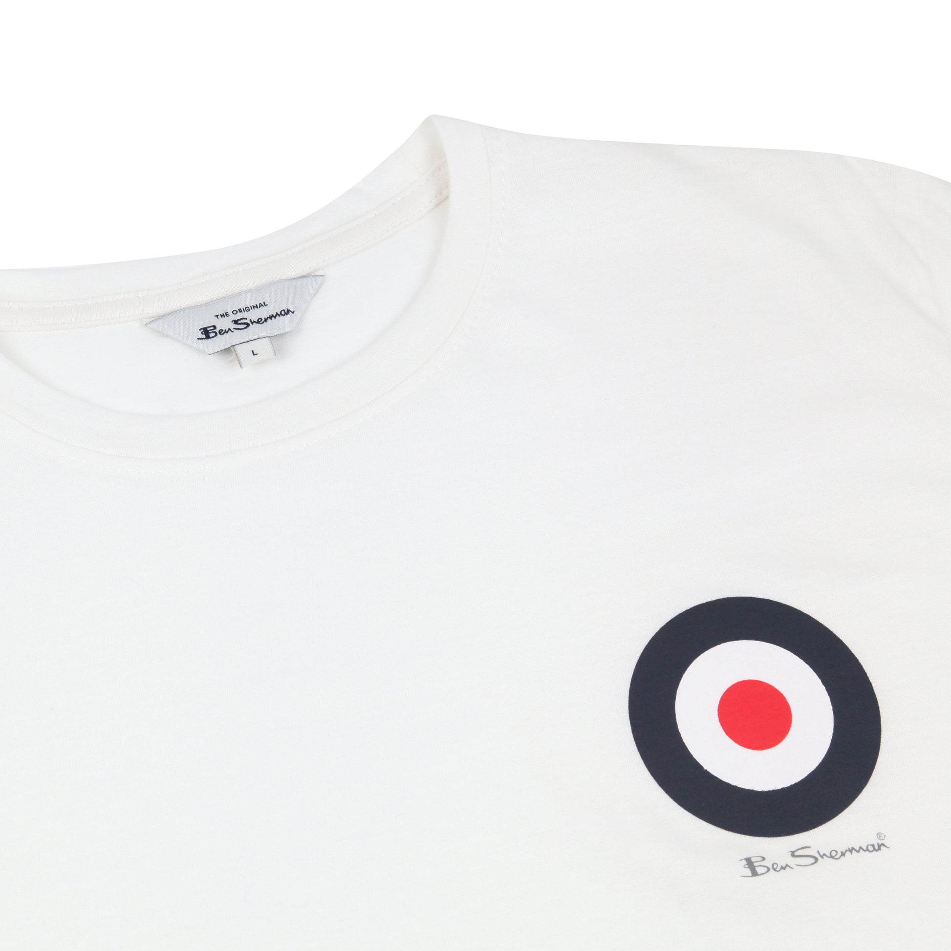 Ben Sherman Crew Neck Target T-Shirt in soft cotton. Iconic logo, stylish fit & everyday comfort. Classic British Style. Shop now at New, Used and More!