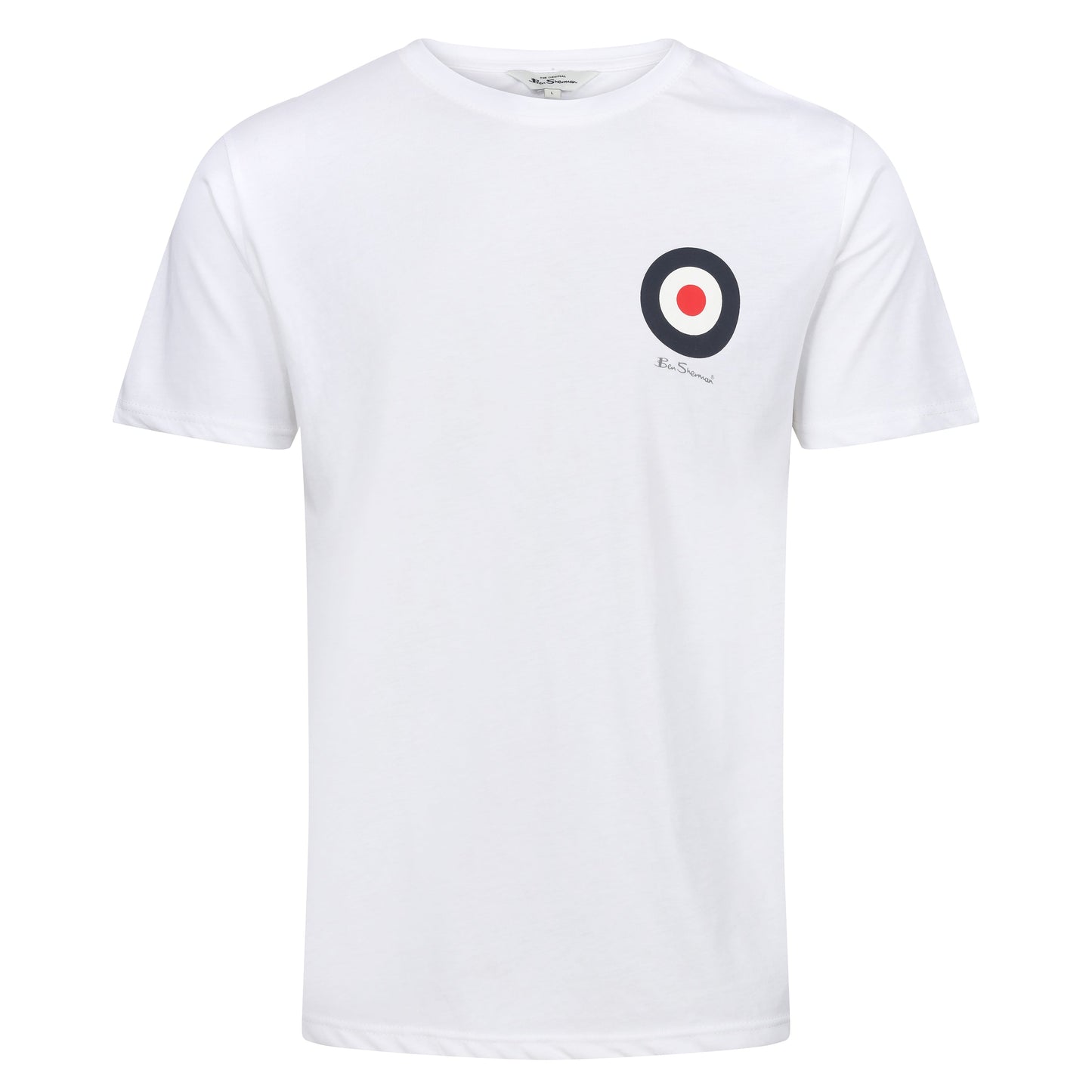 Ben Sherman Crew Neck Target T-Shirt in soft cotton. Iconic logo, stylish fit & everyday comfort. Classic British Style. Shop now at New, Used and More!
