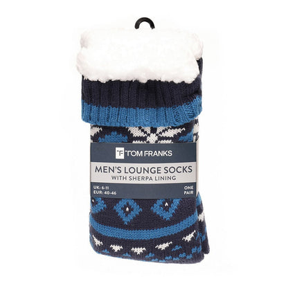Tom Franks 1 Pair Chunky Knit Sherpa Slipper Socks