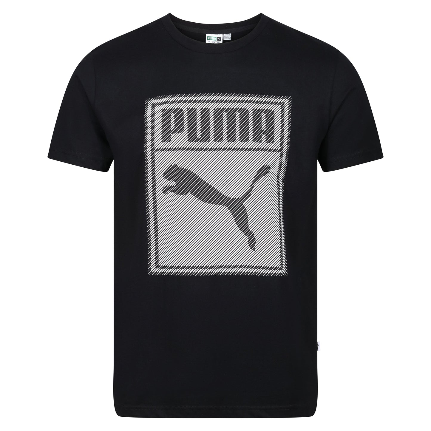 Puma Diagonal Stripe Graphic T-Shirt in soft cotton. Stylish, breathable & comfortable for casual or athletic wear. Shop now at New, Used and More!