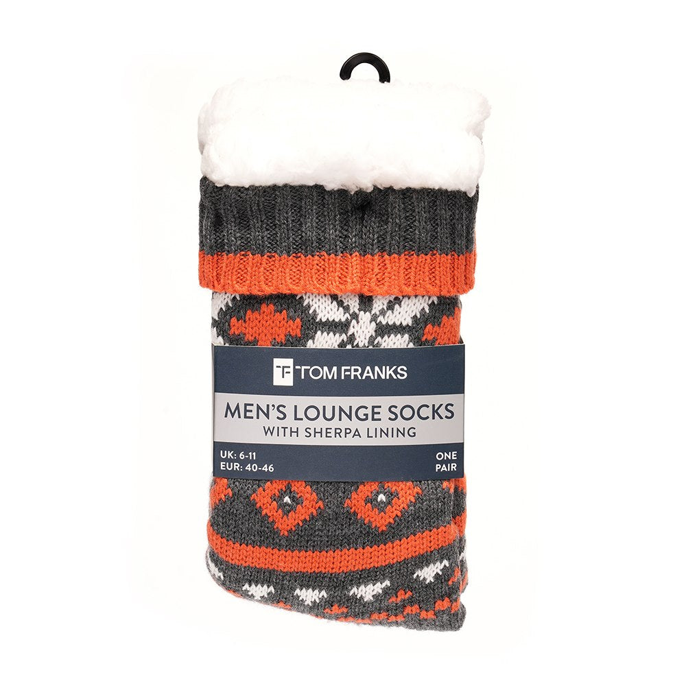 Tom Franks 1 Pair Chunky Knit Sherpa Slipper Socks