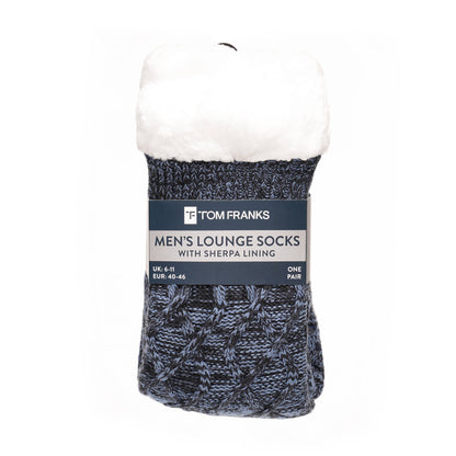 Tom Franks 1 Pair Chunky Knit Sherpa Slipper Socks